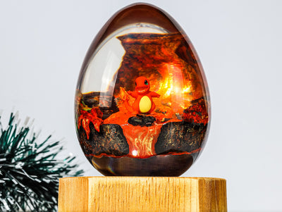 Resin Wood Eggs Charm.eleon