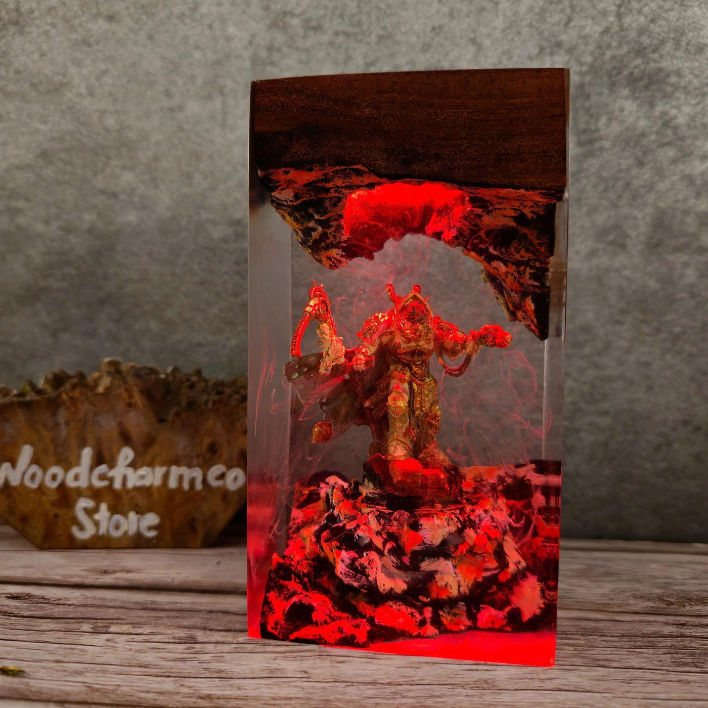 Miniature wargame figure resin lamp