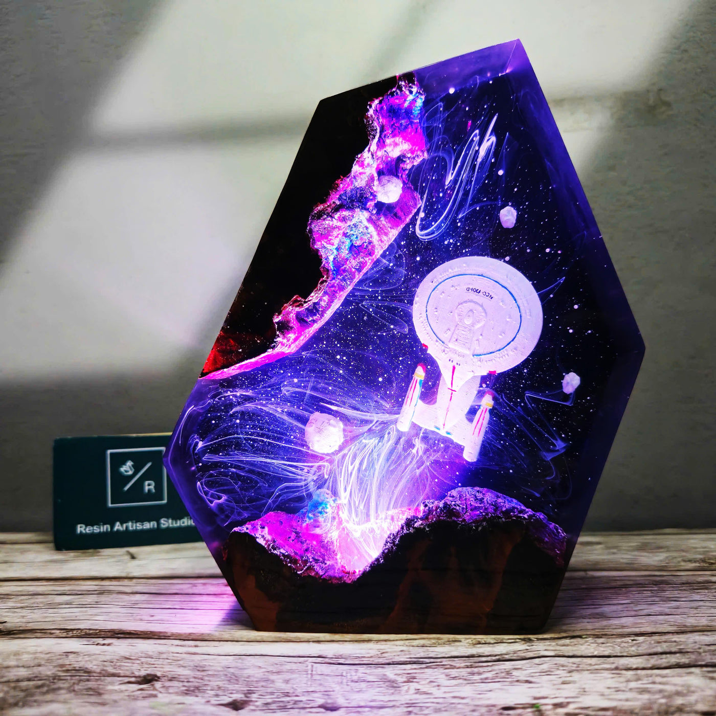 Star Trek NCC 1701 D Resin Lamp