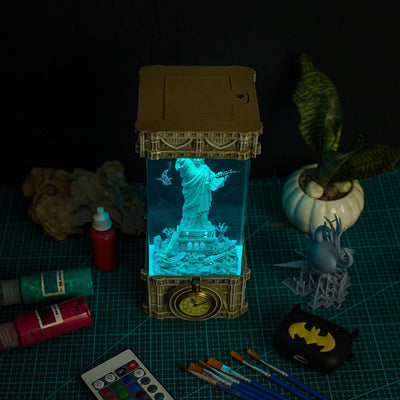 The Statue of Liberty Under The Sea Handmade Resin Lamp