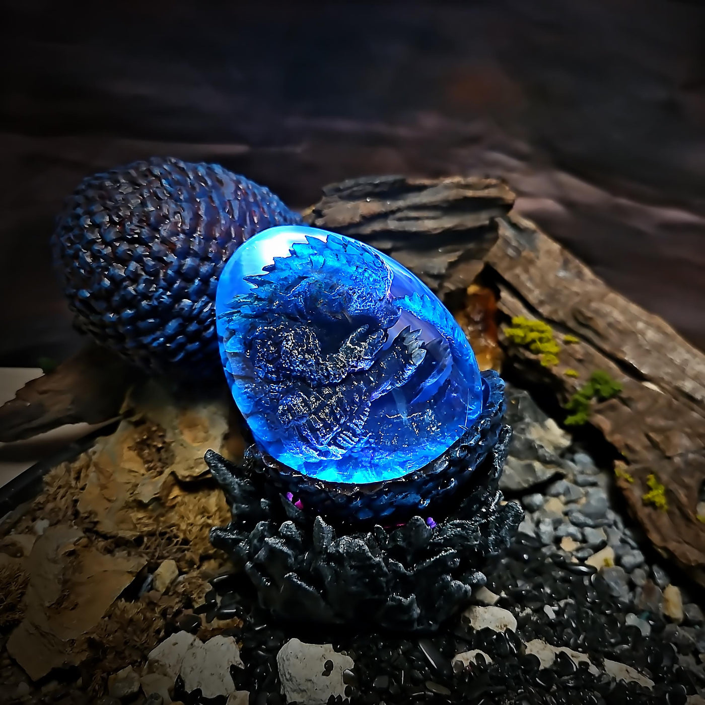 Baby G.o.d.zill.a In the Egg Resin Lamp