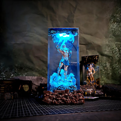 Three Gods resin lamp