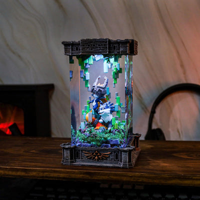 Midna and Wolf Lin.k Zel.da Epoxy Resin Lamp