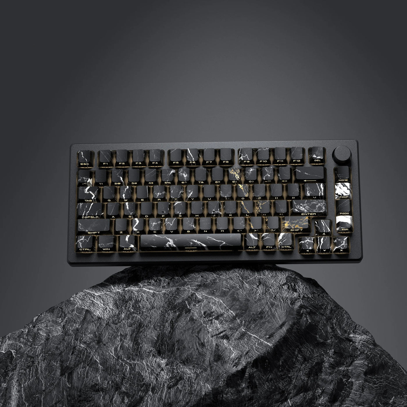 131 Keys Black Marble Side Print