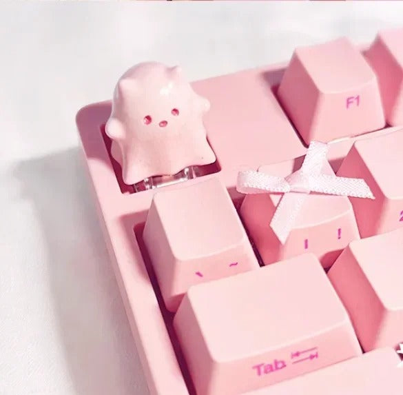 Cute Animal Keycaps Ghost Cat