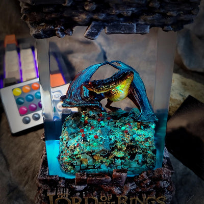 LO.TR Smaug Dragon Diorama Epoxy Resin Lamp