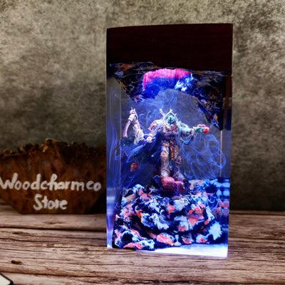 Miniature wargame figure resin lamp