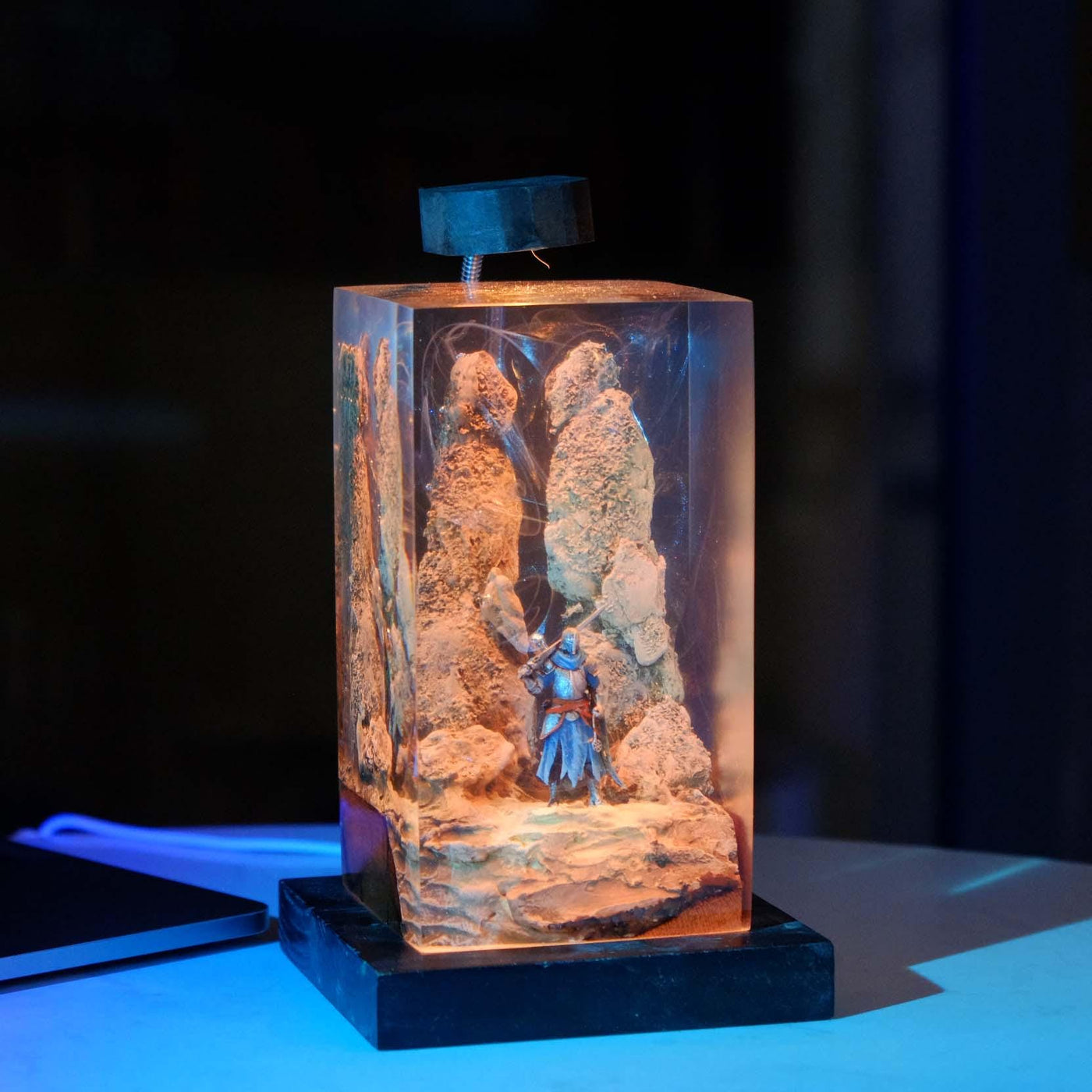 Hero Knight Resin Lamp