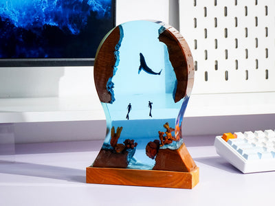 Whale and Divers Headphone Stand