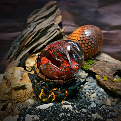 Fire Dragon Egg Resin Lamp 2