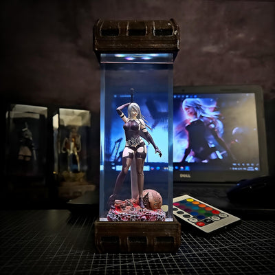 Character 2.A in game N.i.e.r resin lamp