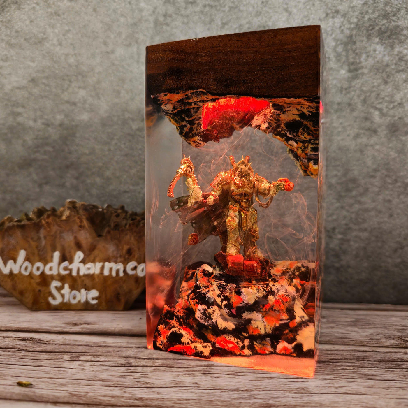 Miniature wargame figure resin lamp