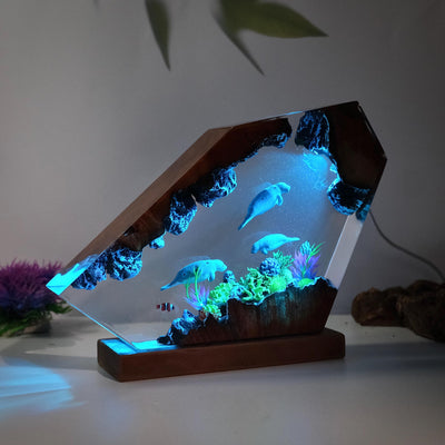 Manatee Family Resin Night Light