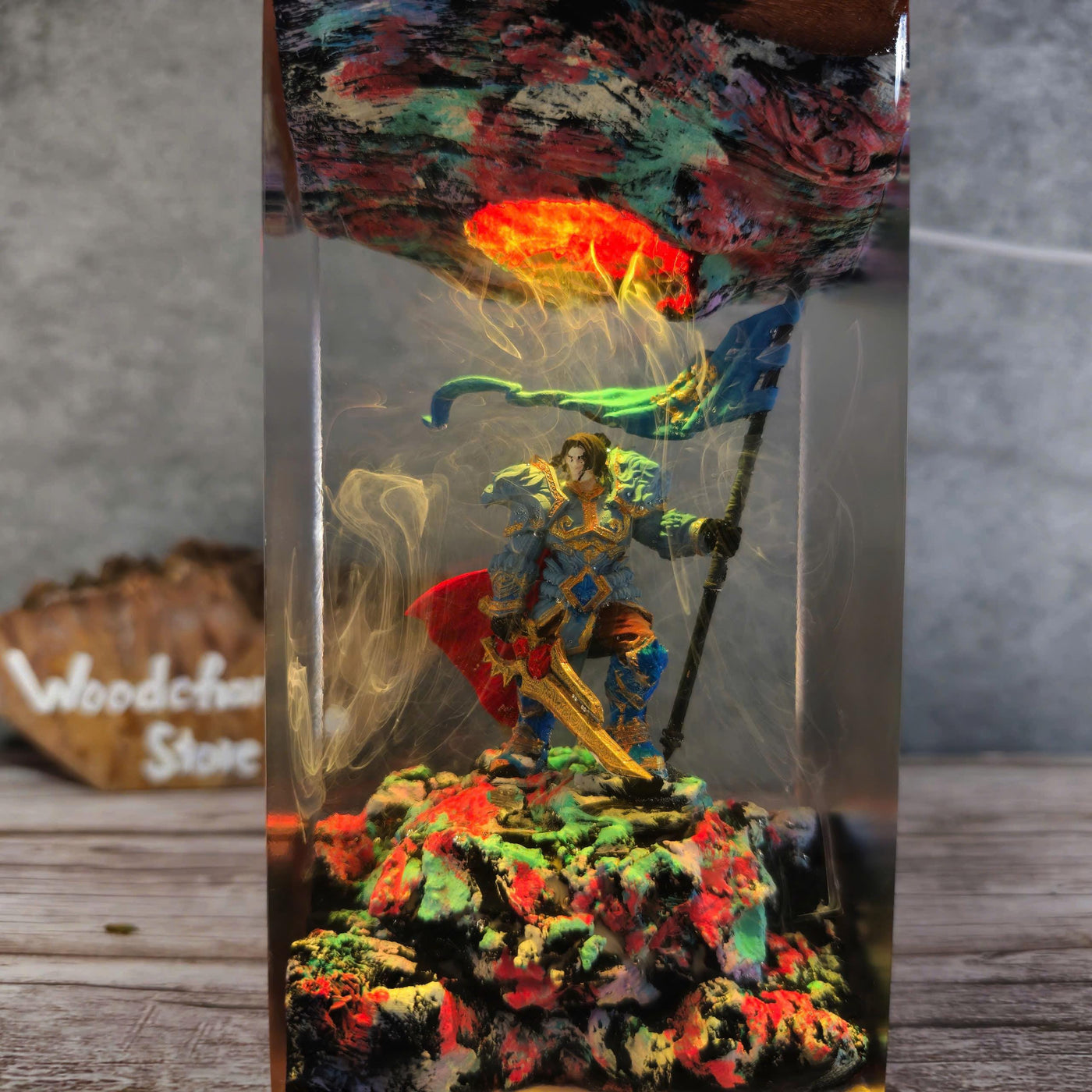 Varian Wrynn Warcraft Resin Lamp