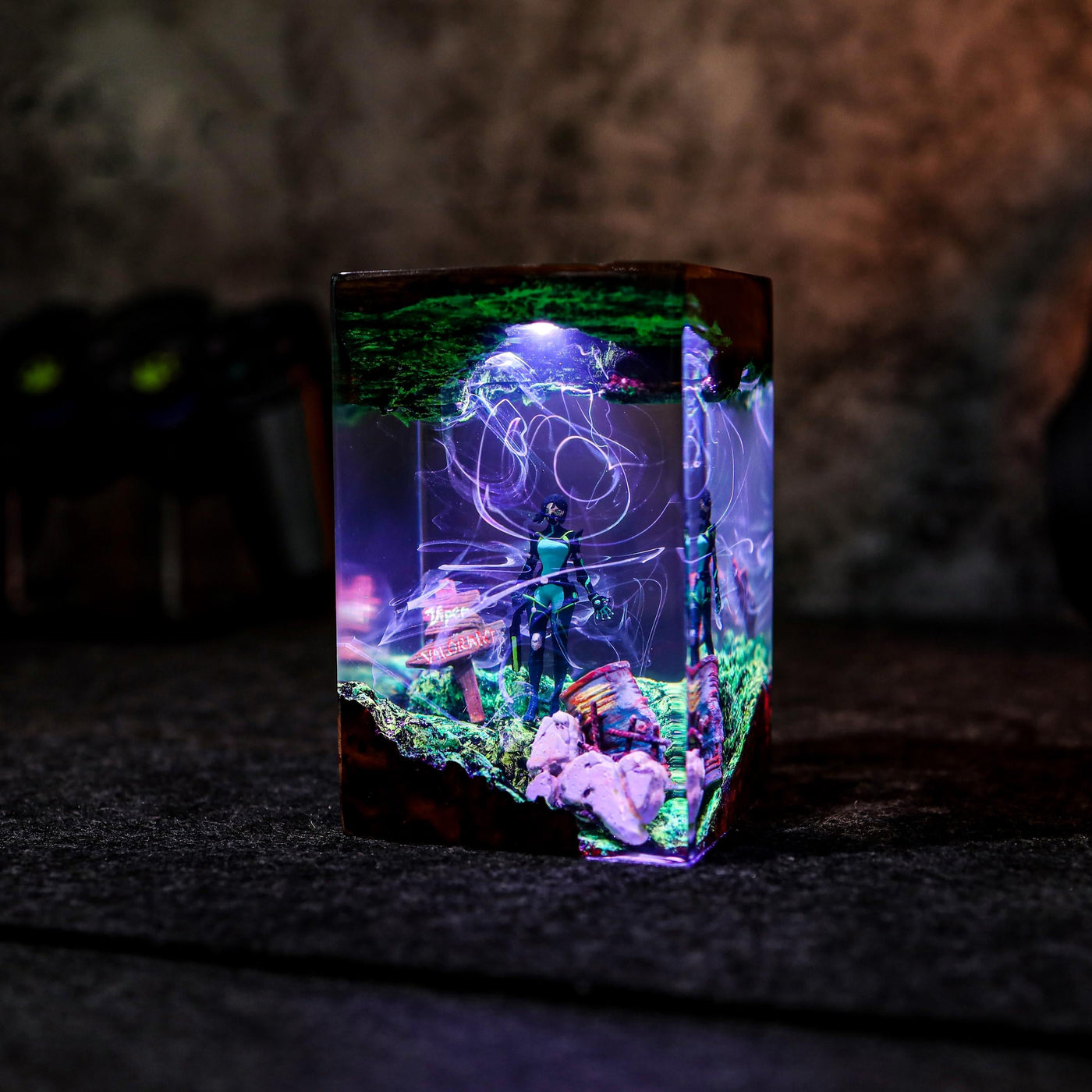 Custom Sage Valorant Resin Epoxy lamp