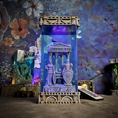 Greek Temple Artisan Resin Lamp