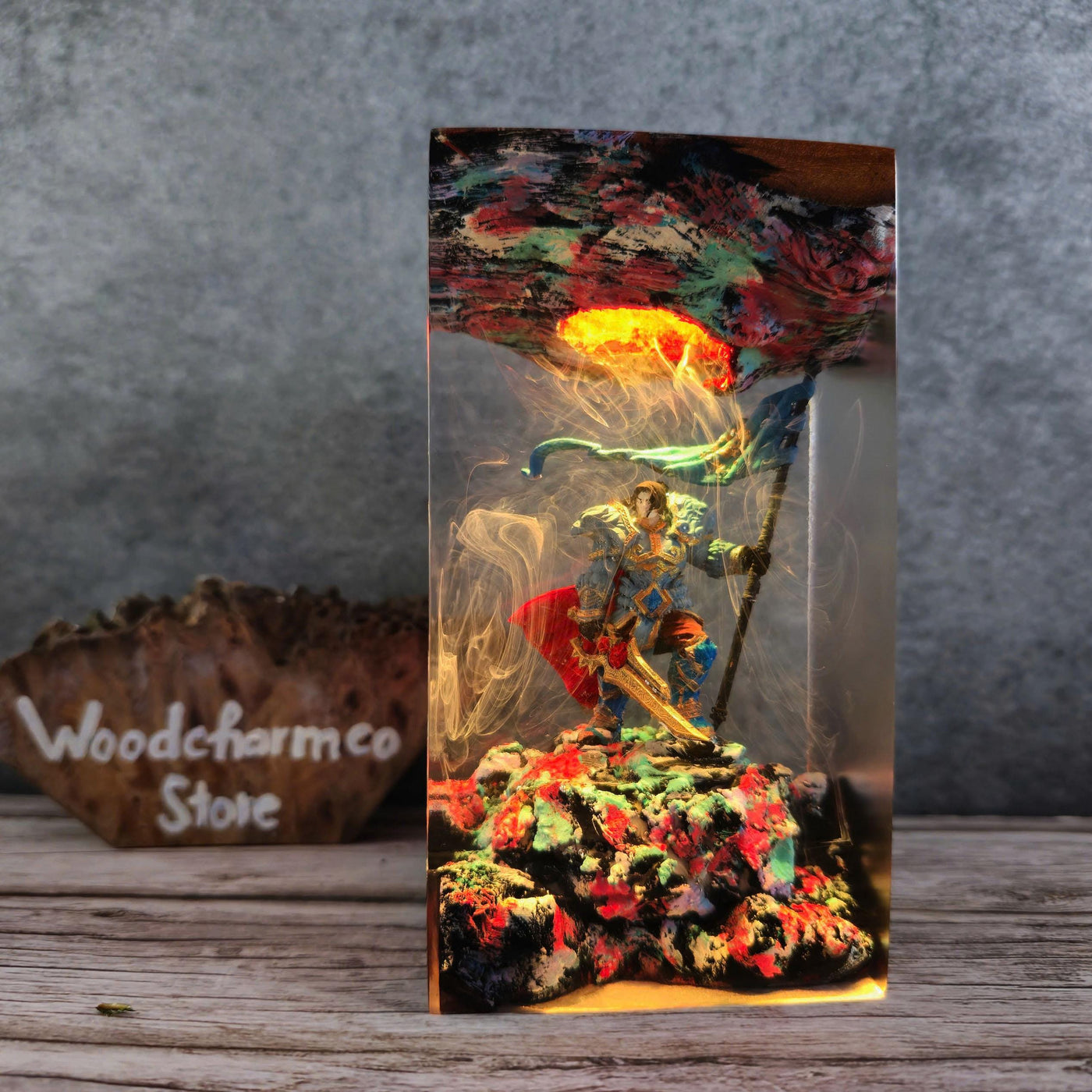 Miniature wargame figure resin lamp