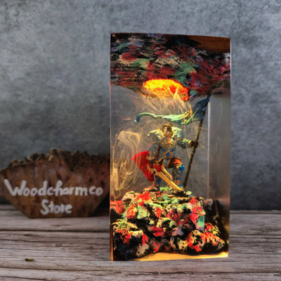 Miniature wargame figure resin lamp