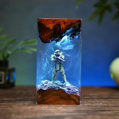 Halo Master Chief diorama resin lamp