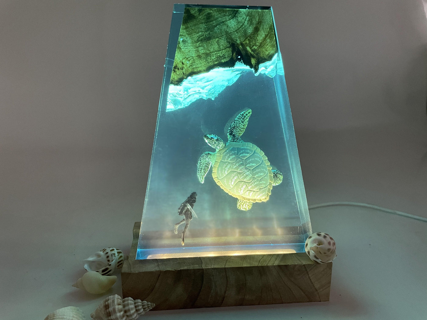 Hawksbill Turtle Art Night Light