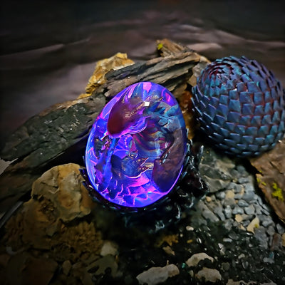 Dragon Egg Resin Lamp in the forest 2