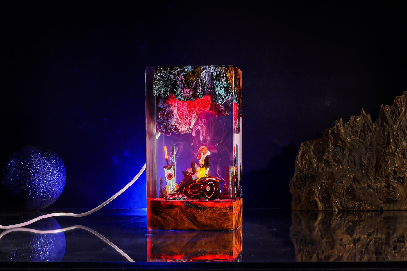 Red from the game Transistor Resin Lamp