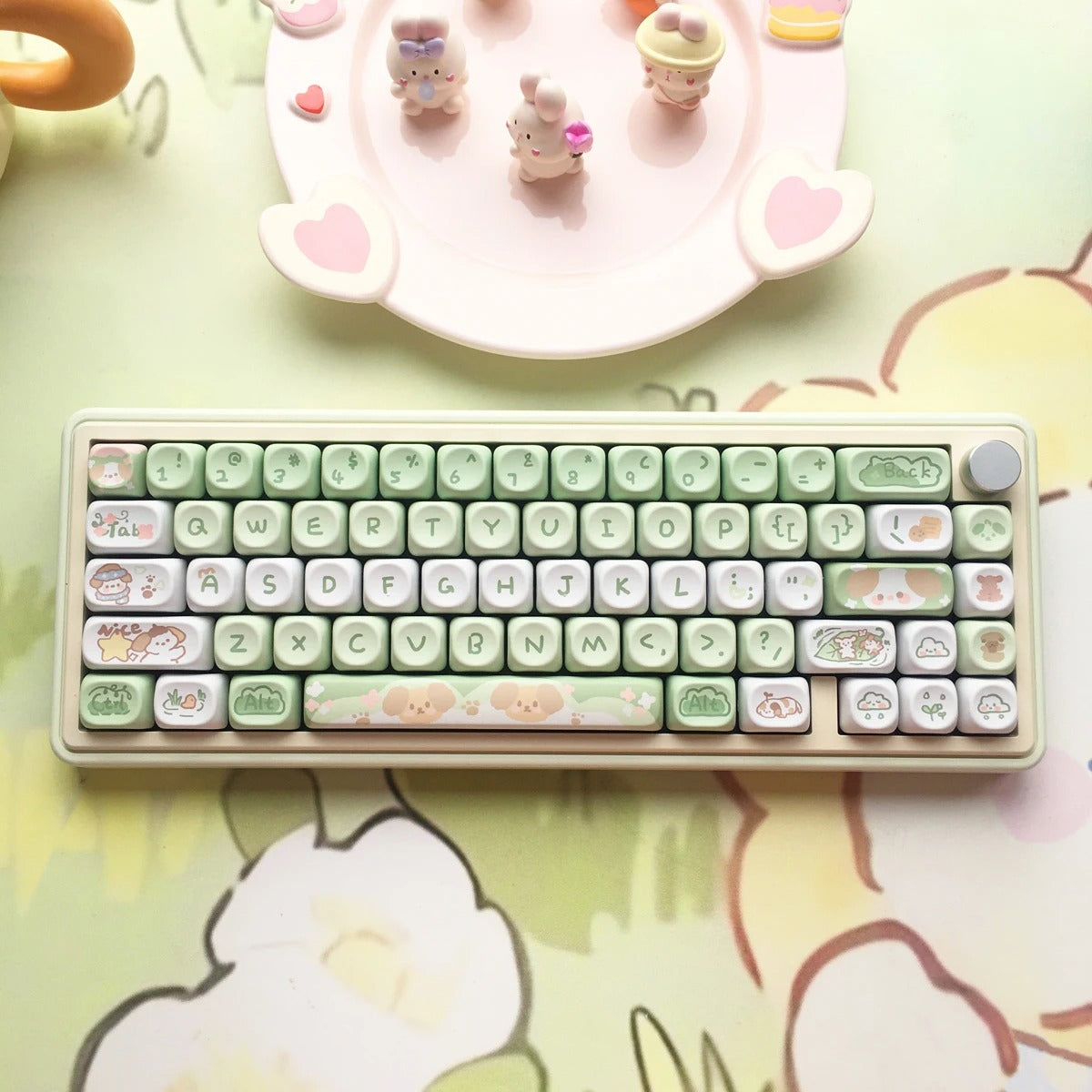 95Keys Dessert Cat Theme Keycaps