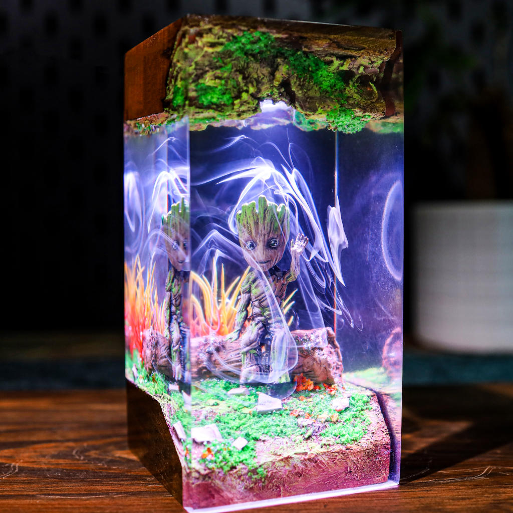 Baby Groot Resin Lamp