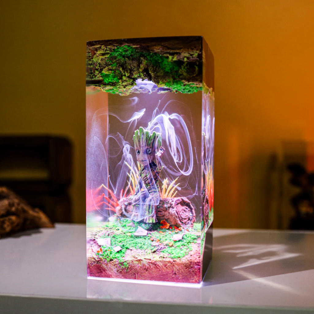 Baby Groot Resin Lamp