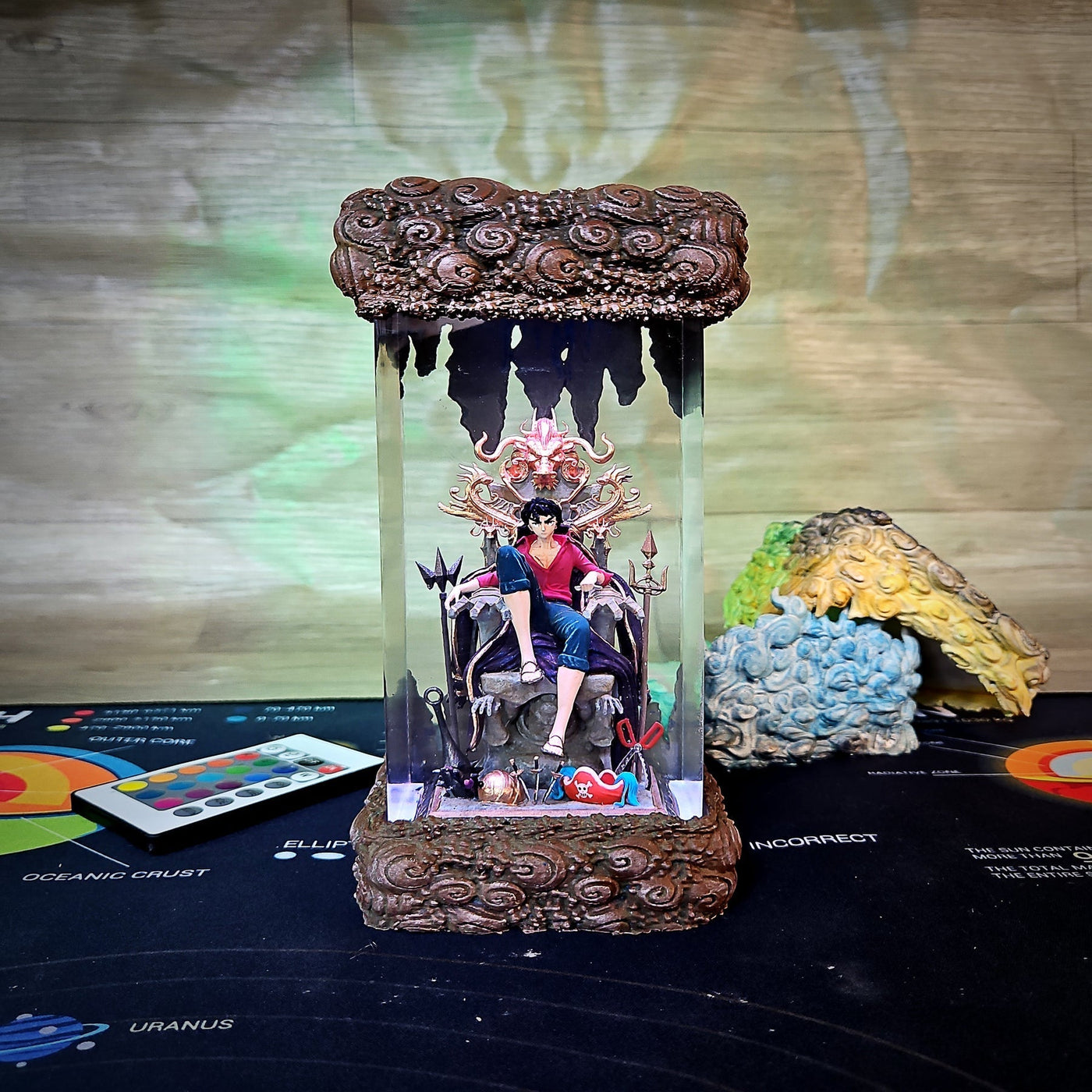 Luffy on Throne One Piece Resin Lamp