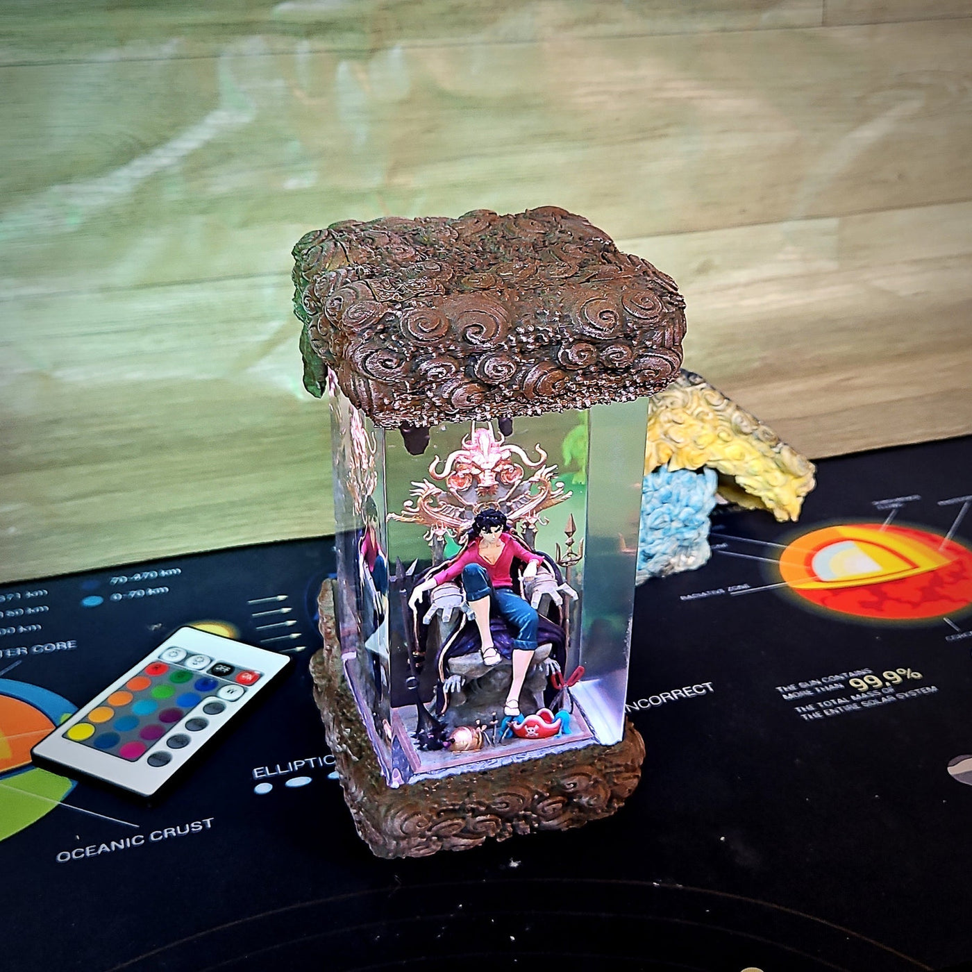 Luffy on Throne One Piece Resin Lamp