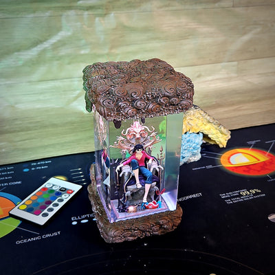 Luffy on Throne One Piece Resin Lamp