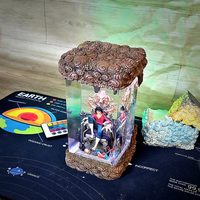 Luffy on Throne One Piece Resin Lamp
