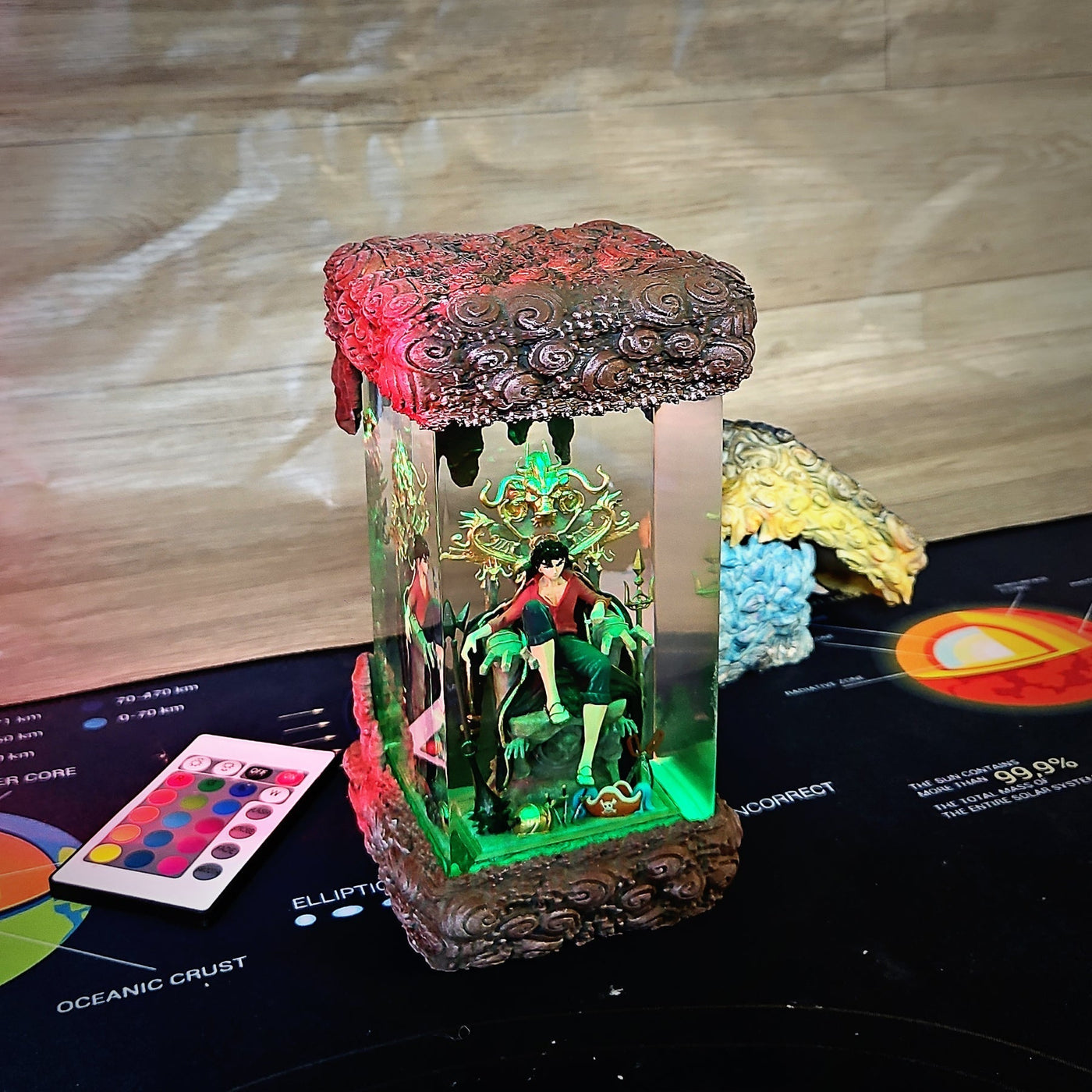 Luffy on Throne One Piece Resin Lamp