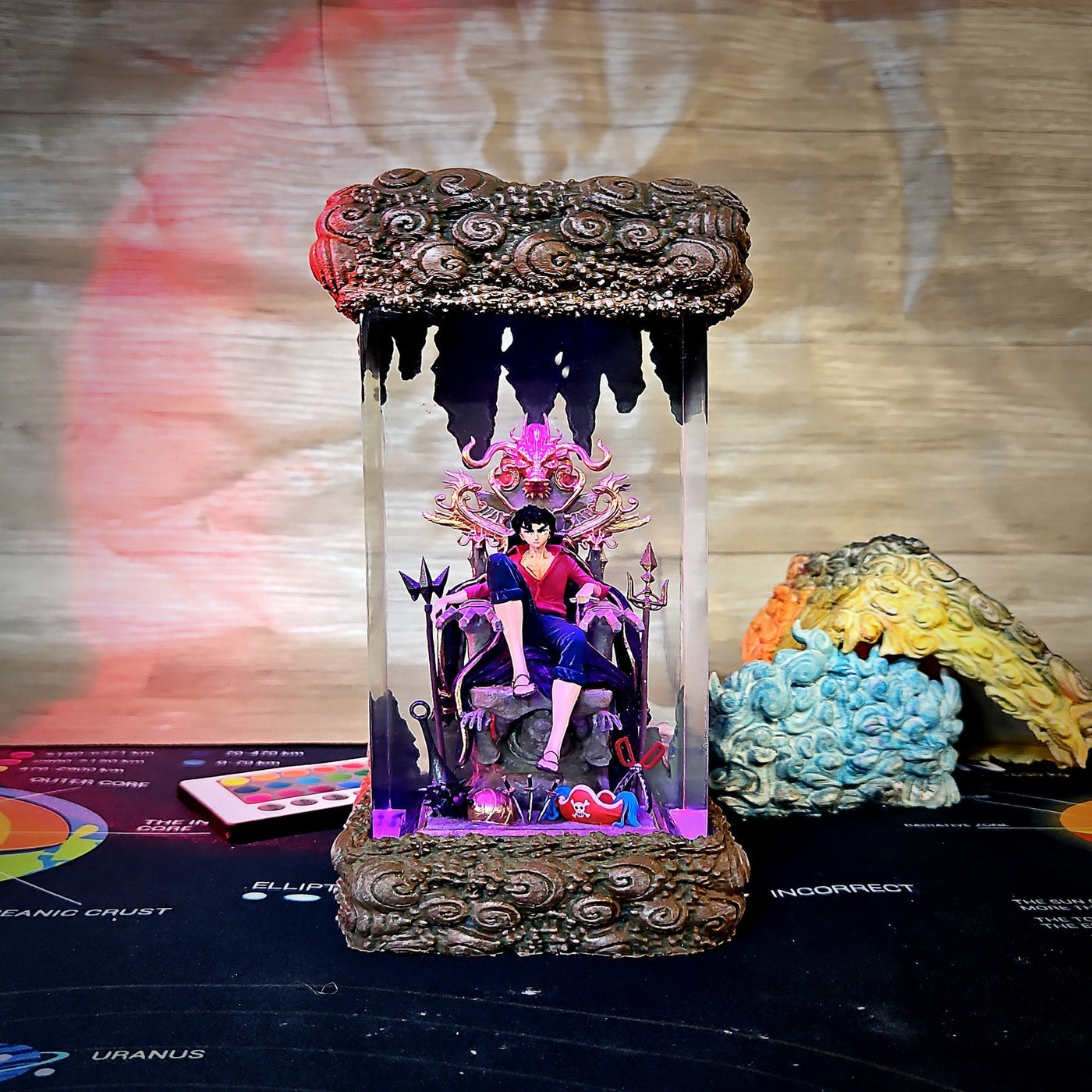 Luffy on Throne One Piece Resin Lamp