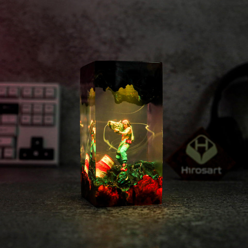 Raze Valorant Epoxy Resin Wood Lamp
