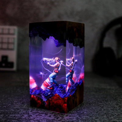 Raze Valorant Epoxy Resin Wood Lamp