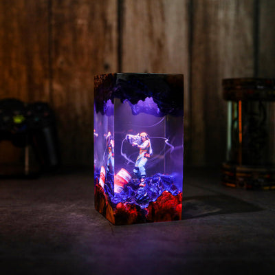 Raze Valorant Epoxy Resin Wood Lamp