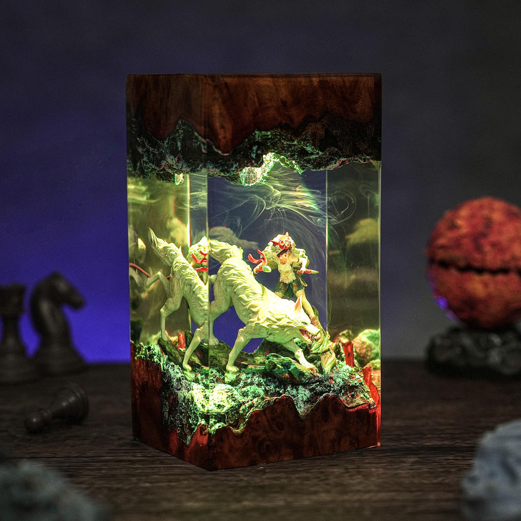 Princess Mononoke Resin Lamp 2