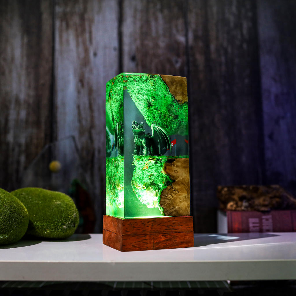 Night Sky Toothless Dragons Resin Lamp