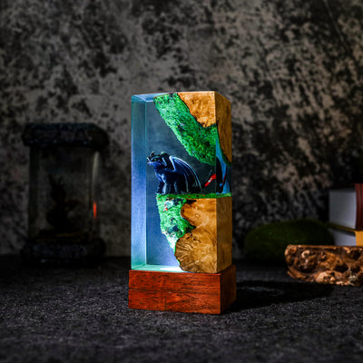 Night Sky Toothless Dragons Resin Lamp