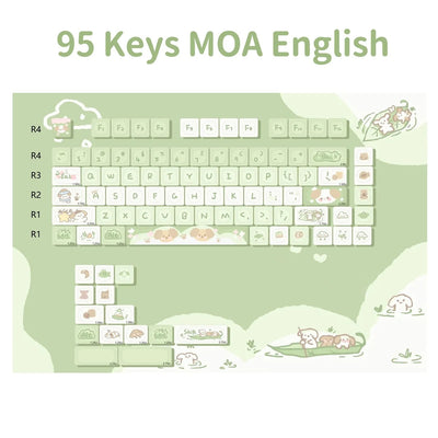 95Keys Dessert Cat Theme Keycaps