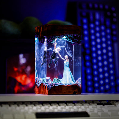 Frozen Elsa vs Spidergirl Lamp