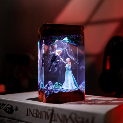 Frozen Elsa vs Spidergirl Lamp