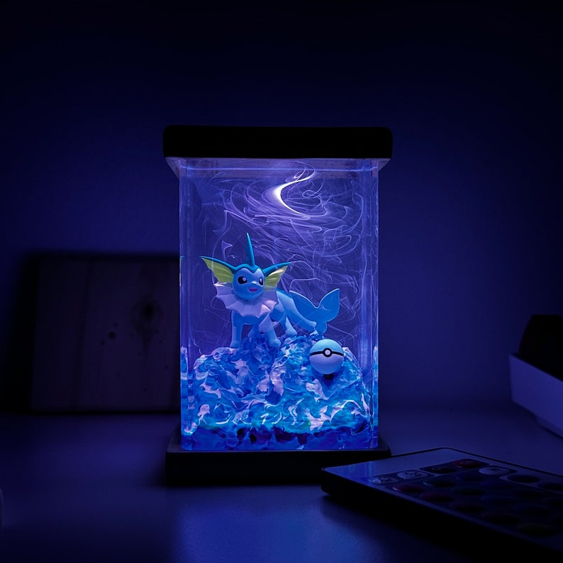 Vaporeon Epoxy Lamp