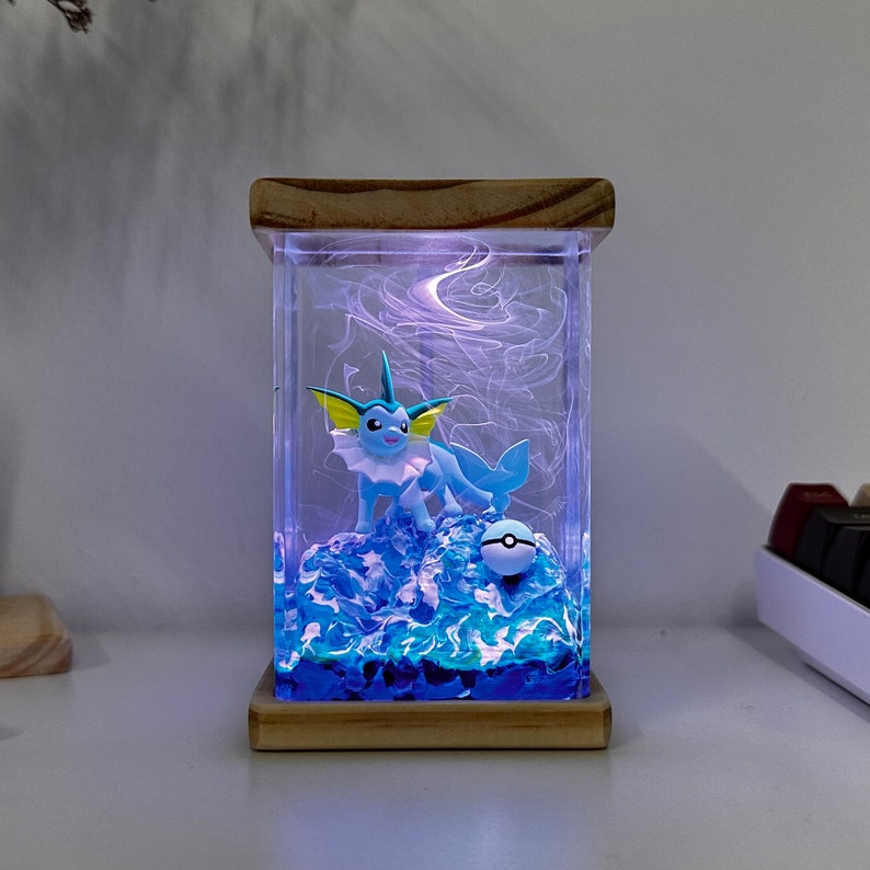 Vaporeon Epoxy Lamp