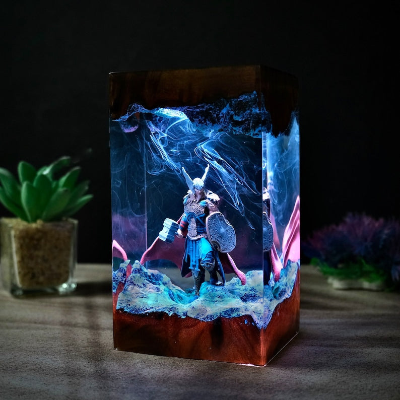 Tho.r God of Thu.nder Resin Lamp