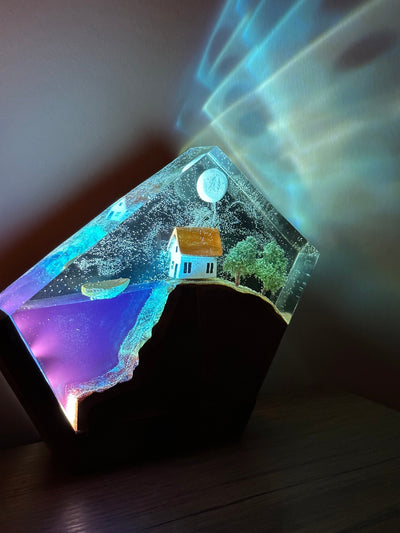 A Winter's Tale Epoxy Resin Lamp