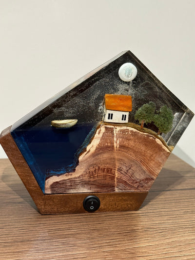 A Winter's Tale Epoxy Resin Lamp