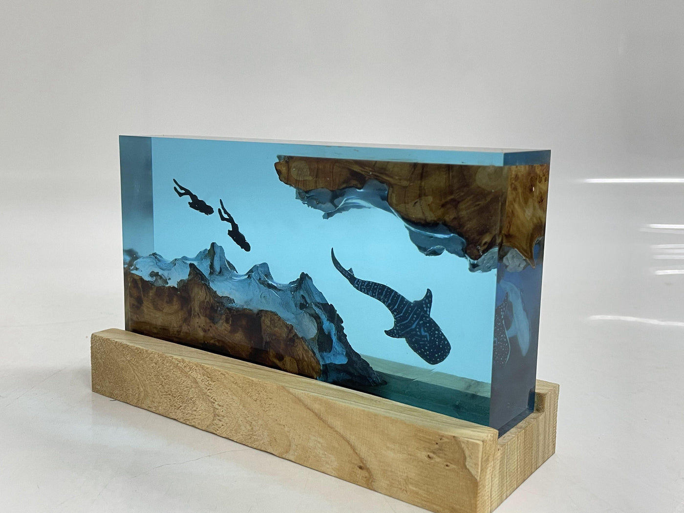 Whale Shark Cube Resin Lamp(OR)